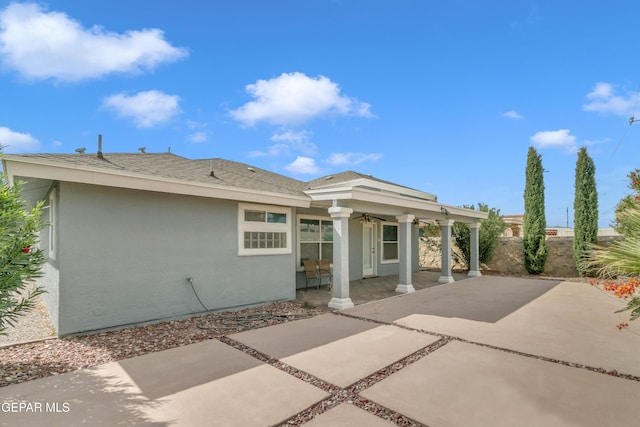 view of front of house with a patio