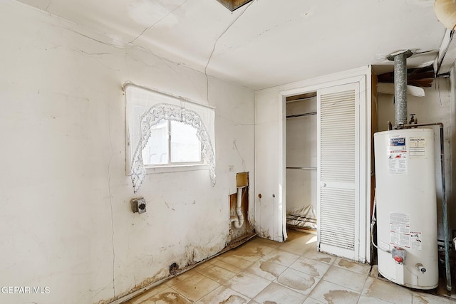 interior space with water heater