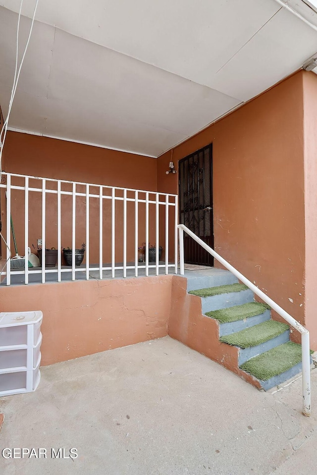 interior space with a patio area