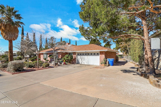 single story home featuring a garage