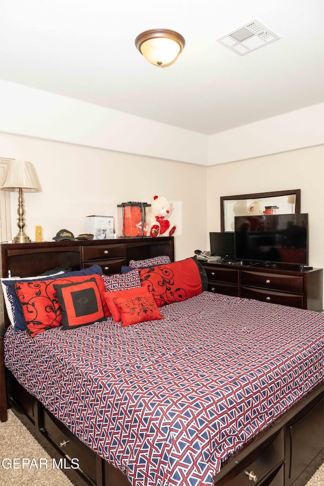 bedroom with carpet floors