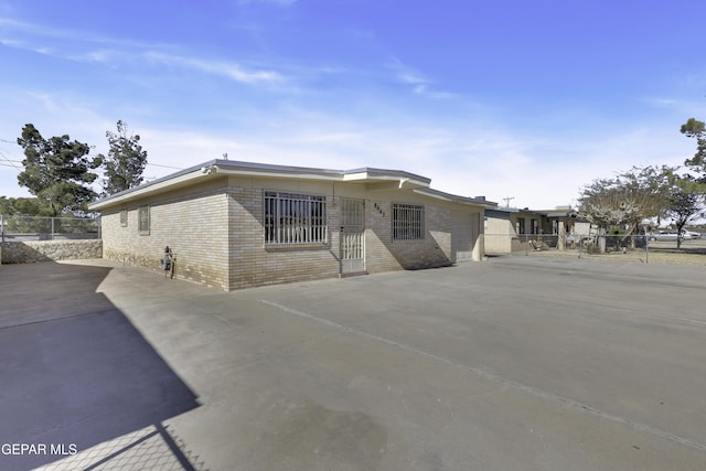 view of front of property with a patio