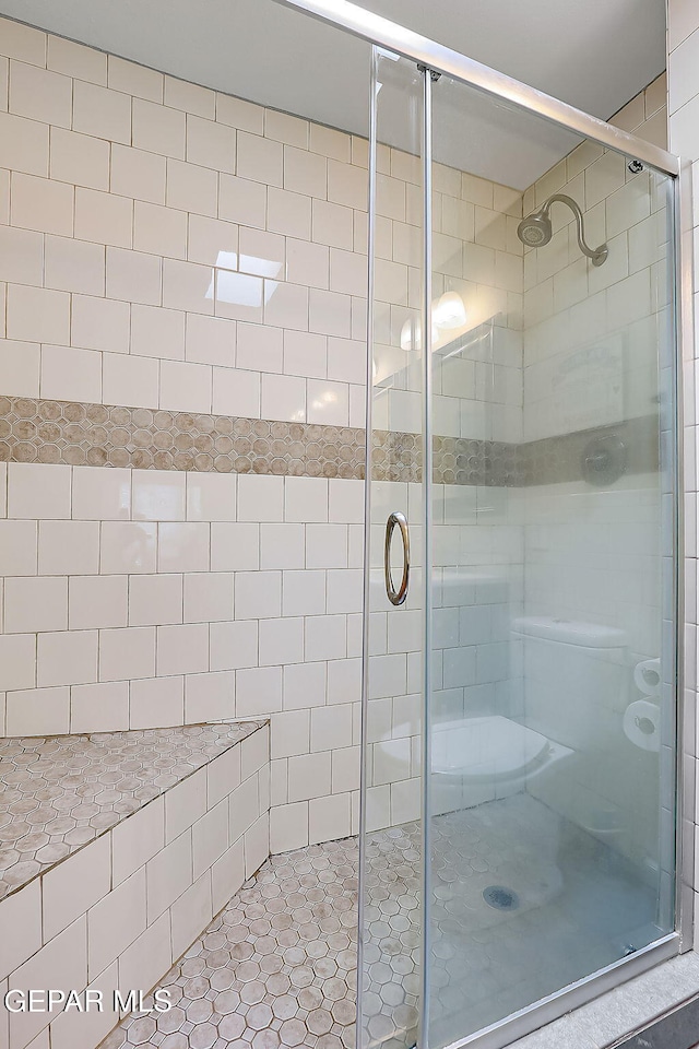 bathroom with an enclosed shower