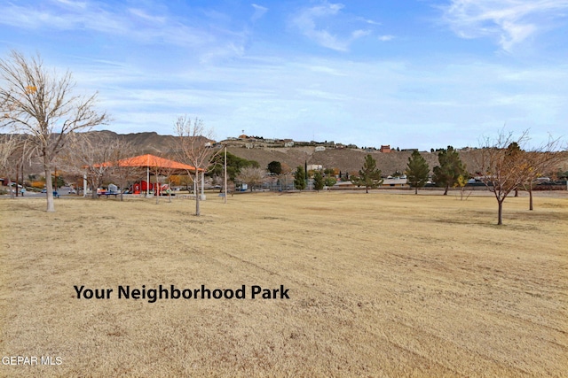 view of property's community featuring a mountain view