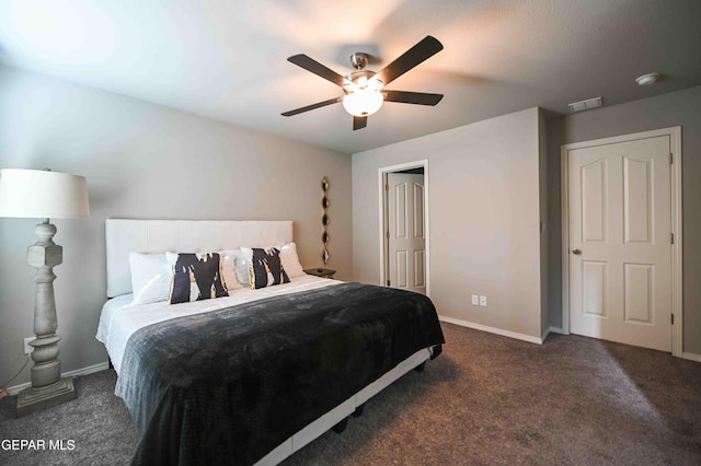 1009 Earthstar Pl, El Paso, TX 79928 - bedroom with baseboards, visible vents, and carpet