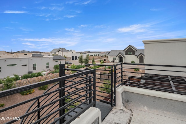 balcony with a residential view