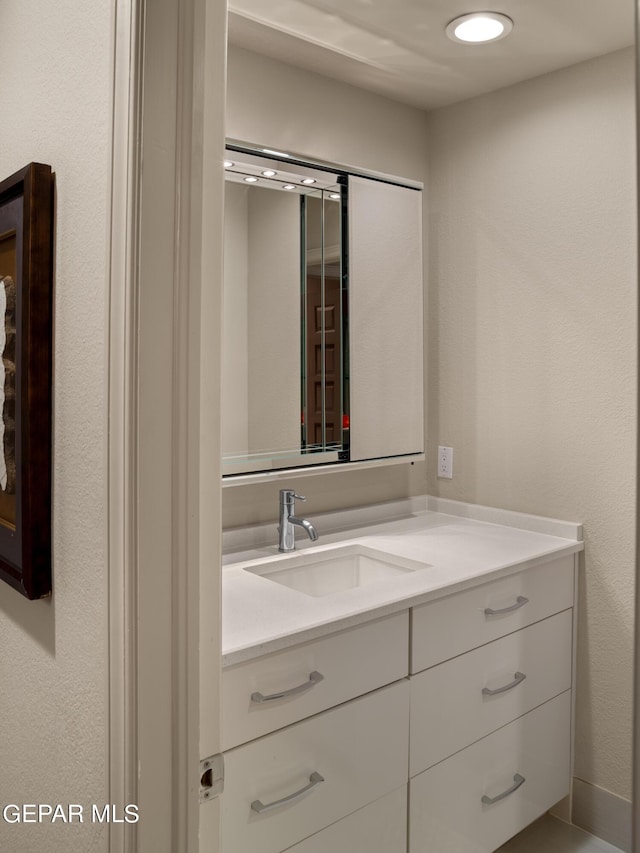 bathroom with vanity