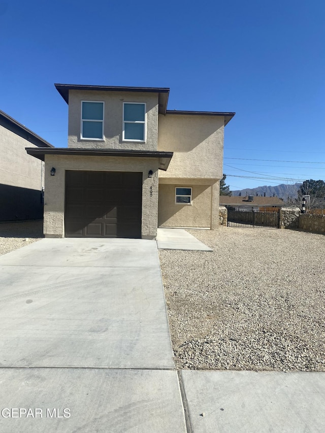 view of front facade with a garage