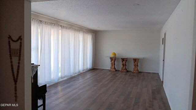 8808 Cosmos Ave, El Paso, TX 79925 - empty room featuring wood finished floors, a textured ceiling, and baseboards