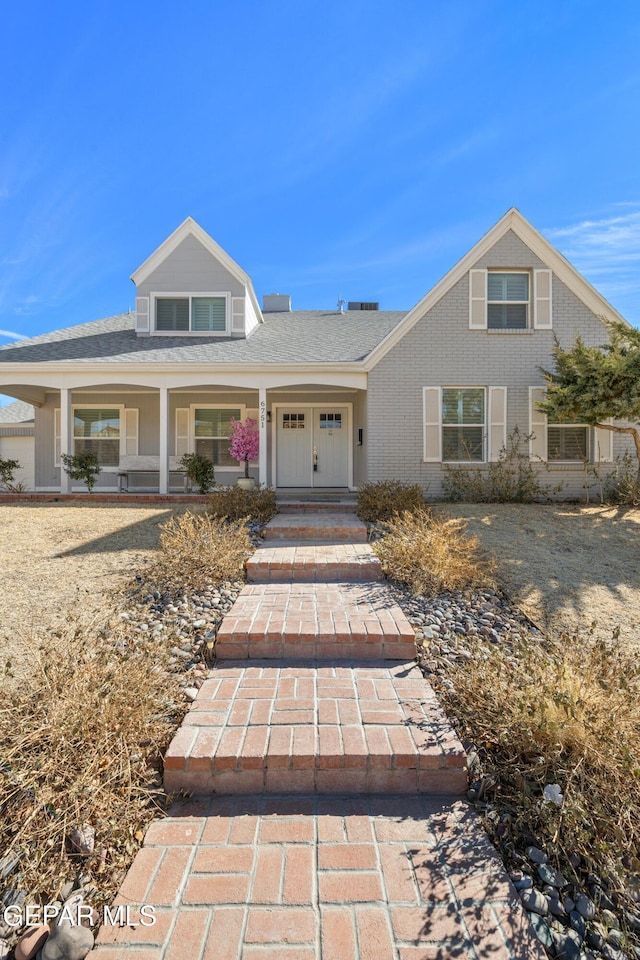 view of front of house featuring covered porch