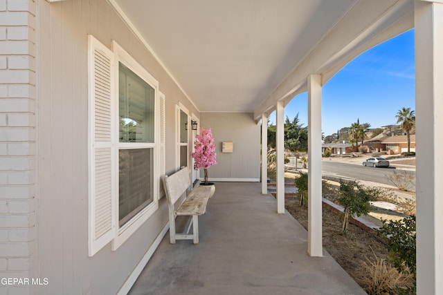 view of patio featuring covered porch