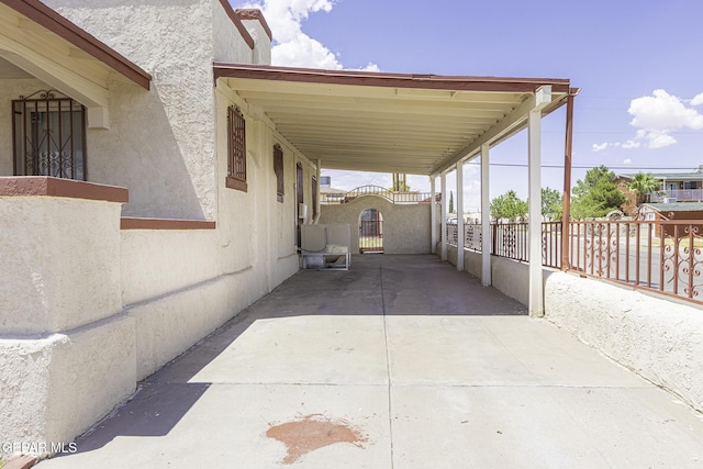 view of parking / parking lot