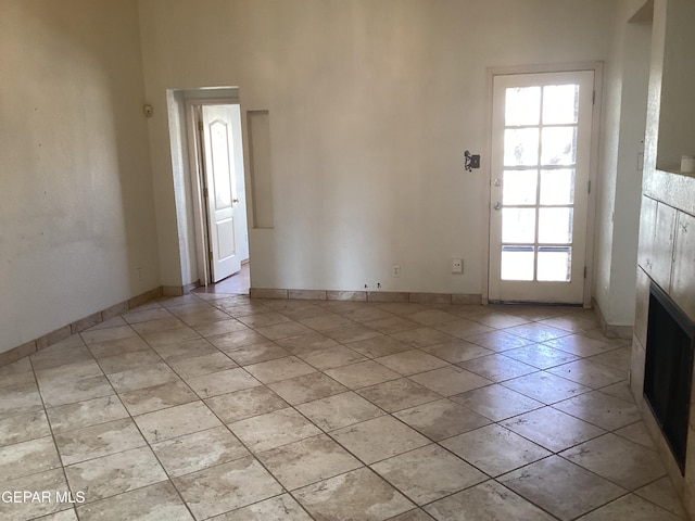 view of tiled spare room