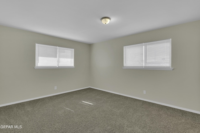 unfurnished room featuring carpet