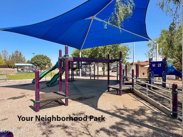 view of jungle gym