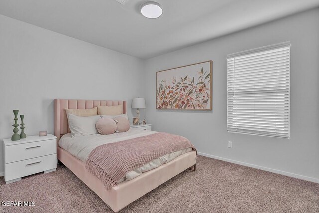 bedroom with carpet floors