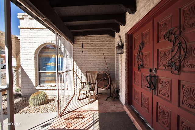 view of doorway to property