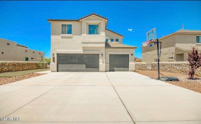 view of front facade featuring a garage