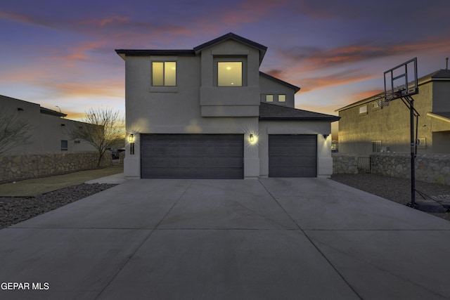 modern home with a garage