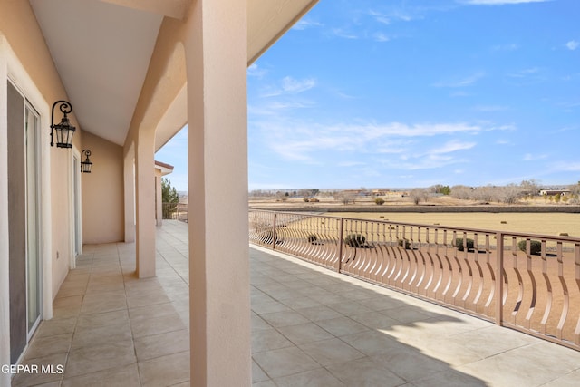 balcony with a rural view