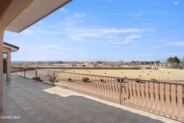 view of patio with a balcony