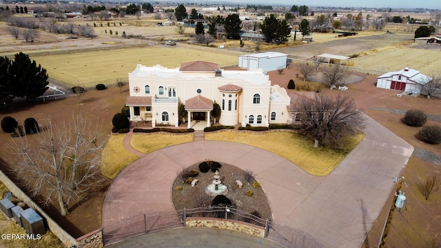 drone / aerial view featuring a rural view