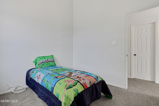 view of carpeted bedroom