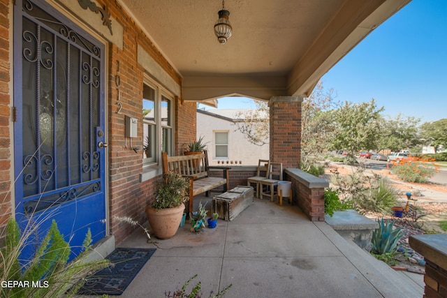 view of patio with covered porch