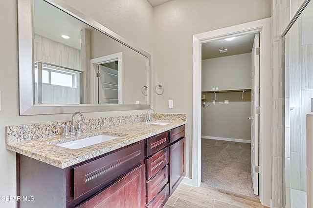 bathroom with vanity