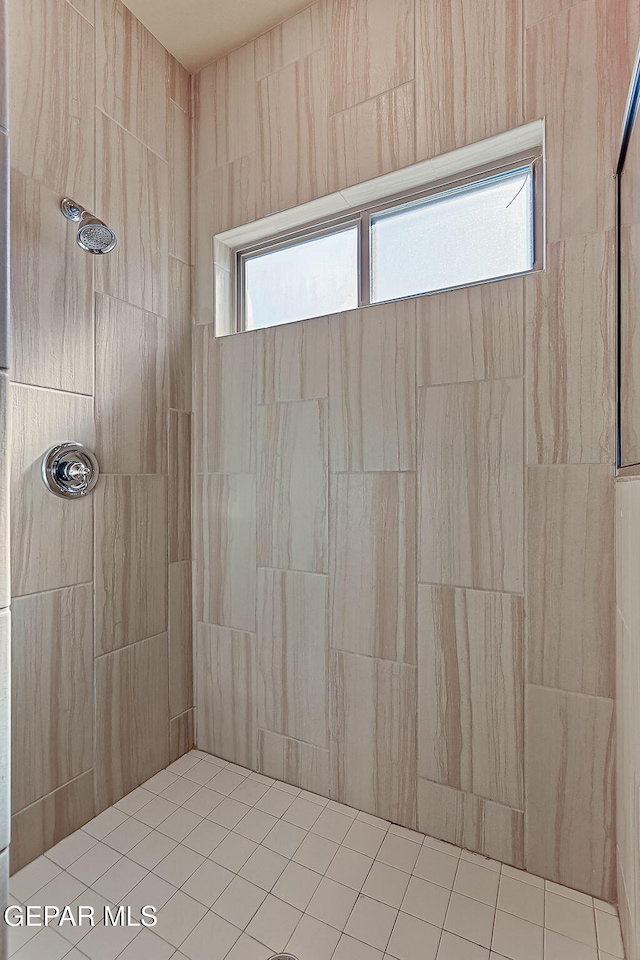 bathroom featuring a healthy amount of sunlight and a tile shower