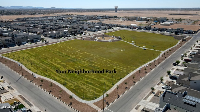 aerial view featuring a mountain view