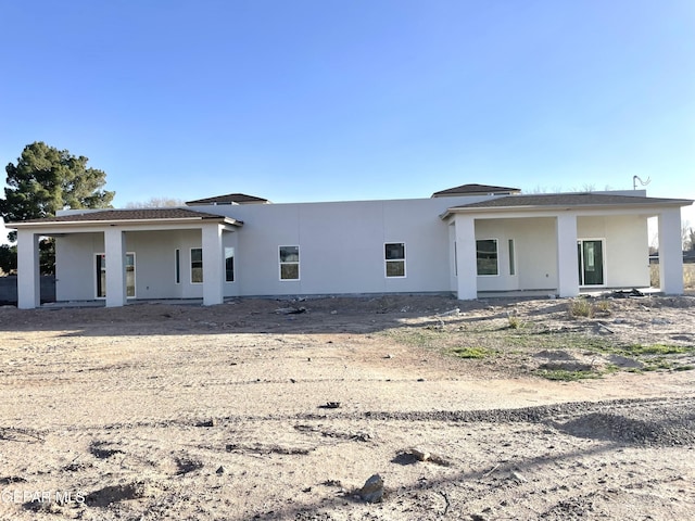 view of prairie-style house