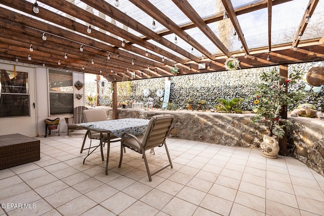 view of patio / terrace with a pergola