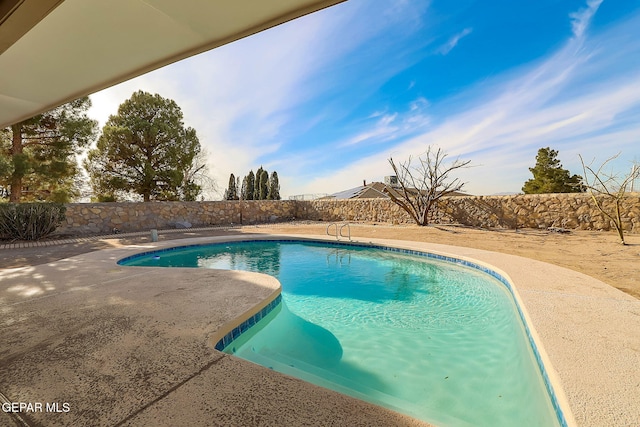 view of pool with a patio area