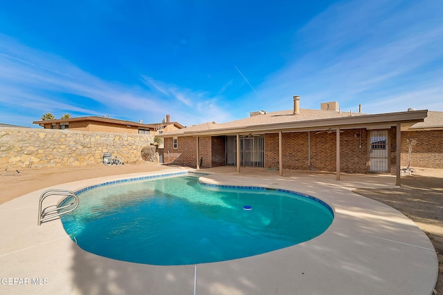 view of pool with a patio area