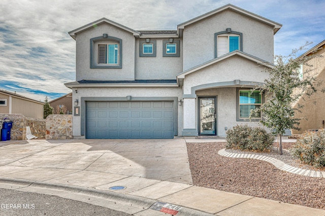 view of front of home featuring a garage