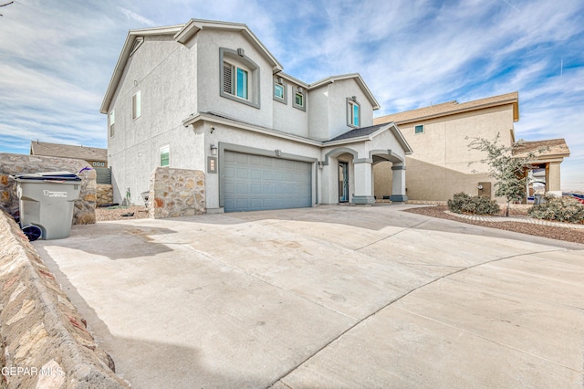 view of front of house featuring a garage