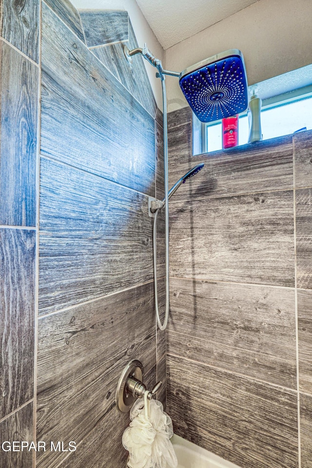 room details with tiled shower