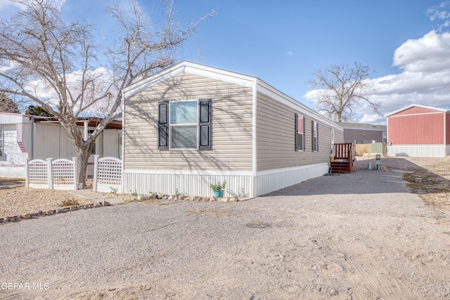 view of manufactured / mobile home