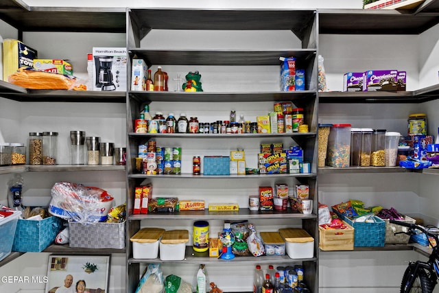 view of pantry