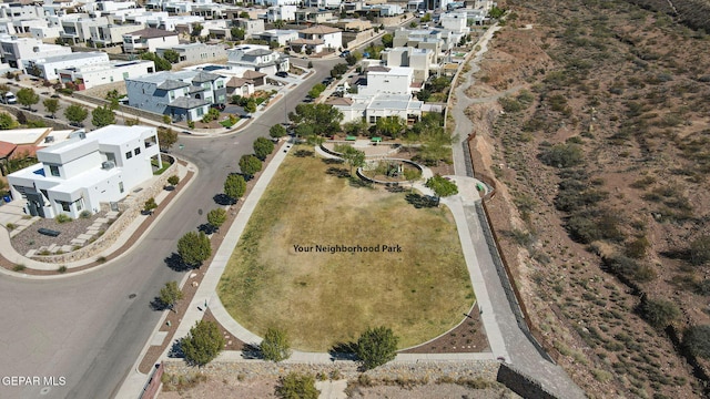 drone / aerial view featuring a residential view