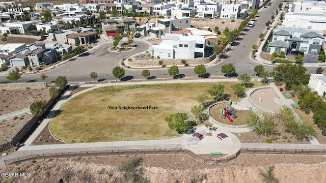 drone / aerial view featuring a residential view