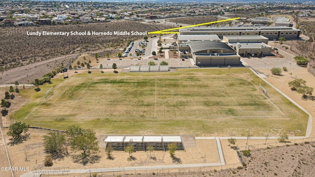 aerial view with a rural view