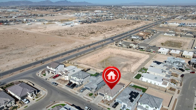 aerial view featuring a mountain view