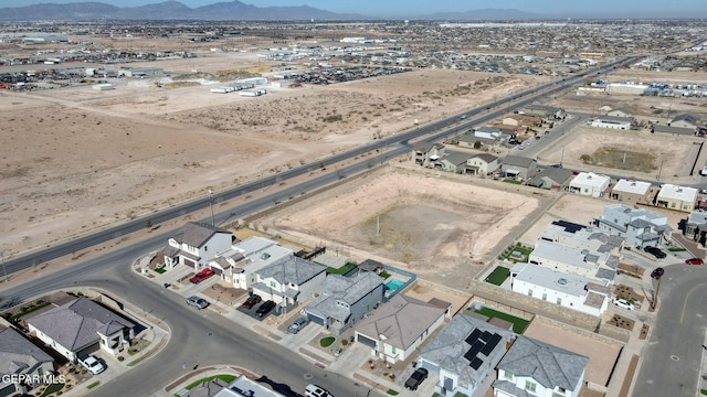 bird's eye view featuring a mountain view