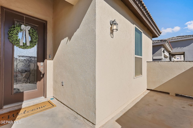 view of doorway to property