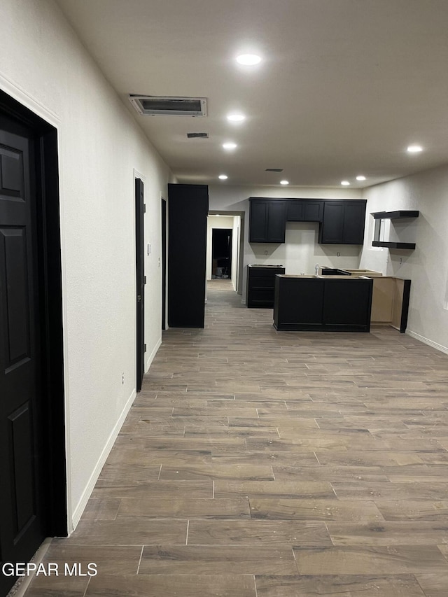 kitchen with wood-type flooring