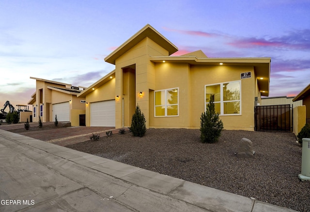 view of front facade with a garage