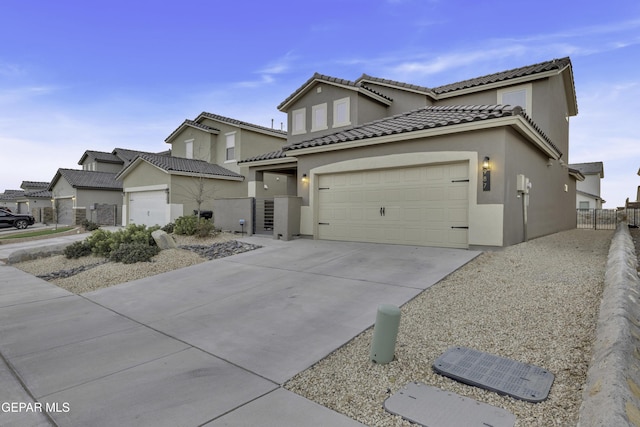 view of front of home featuring a garage