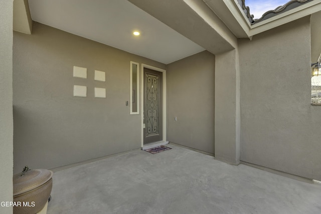 view of doorway to property